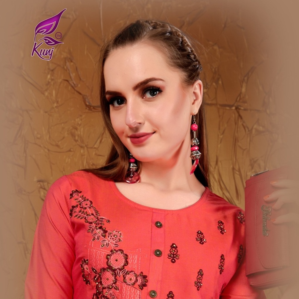 KUNJ MUSKAN VOL 3 RAYON SPECIAL BIG SIZE KURTI COL